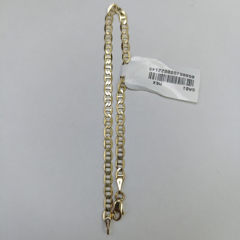 PULSERAS TEJIDO MARINERA ORO 14K 18 CM 2.9 GR (NUEVO)