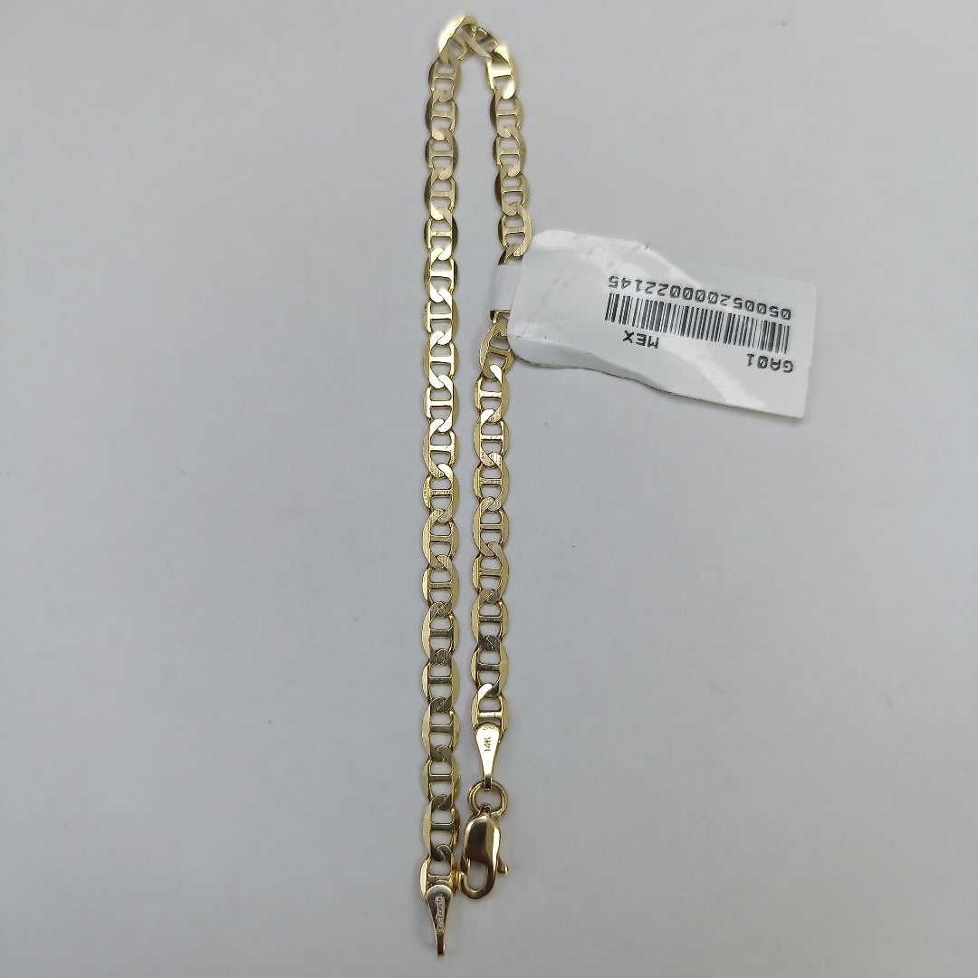 PULSERAS TEJIDO MARINERA ORO 14K 18 CM 2.9 GR (NUEVO)