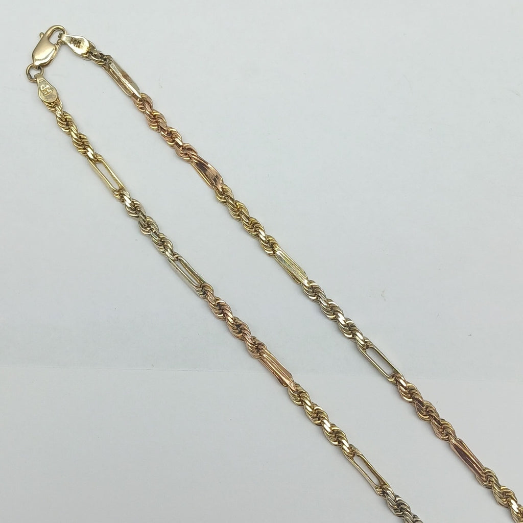 CADENA ORO,ORO COMBINADO 14 K 28,30 GRMS (SEMINUEVO)