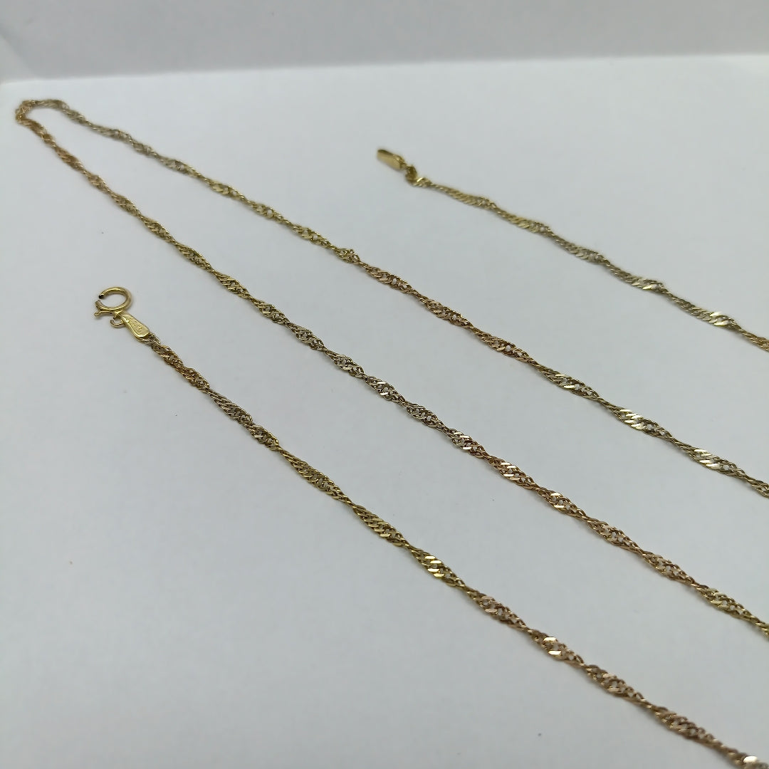CADENA ORO COMBINADO 14 K 2.9 GRMS (SEMINUEVO)