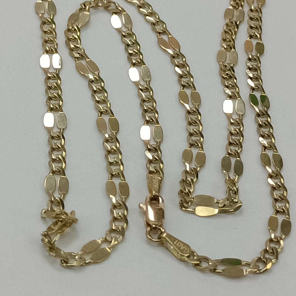 CADENAS TEJIDO ESPECIAL ORO 10K 50 CM 6.4 GR (NUEVO)