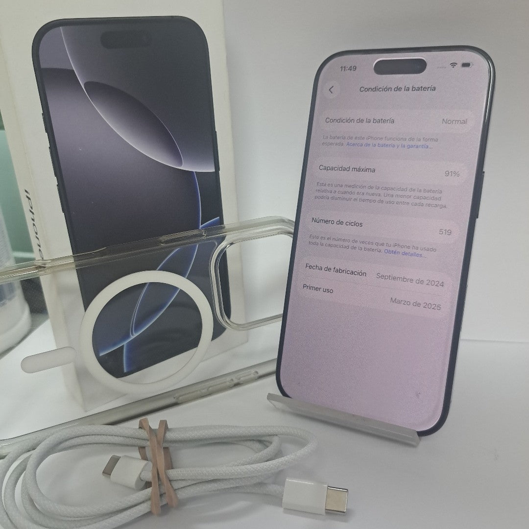 CELULAR APPLE IPHONE 16 PRO A3292 (2024) 512 GB 8 GB RAM (SEMINUEVO)