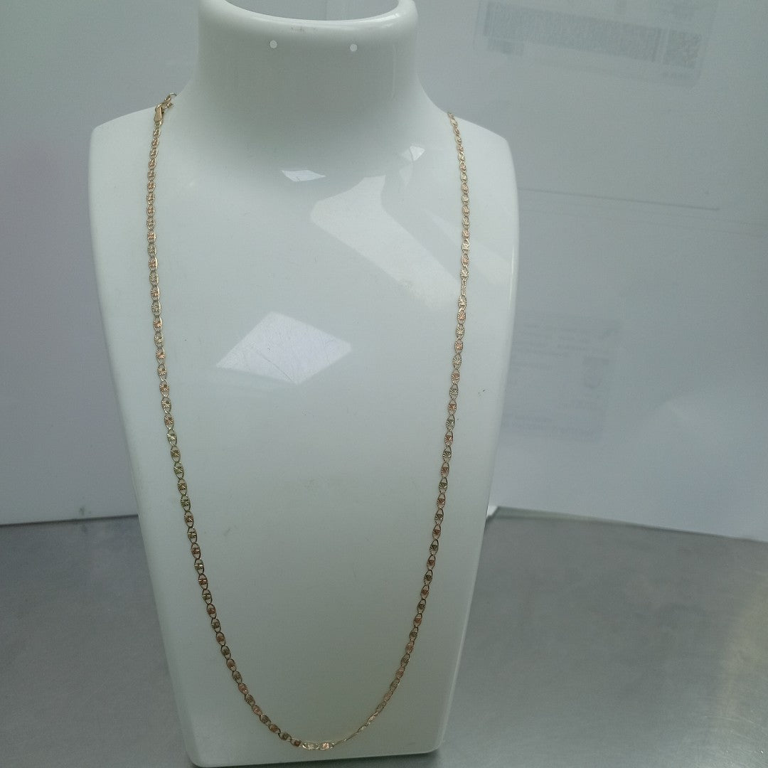 CADENAS TEJIDO GUCHI ORO 10K 60 CM 3.2 GR (NUEVO)