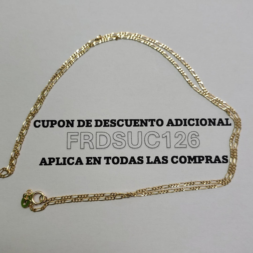 CADENAS TEJIDO 3X1 ORO 14K 55 CM 2.7 GR (NUEVO)