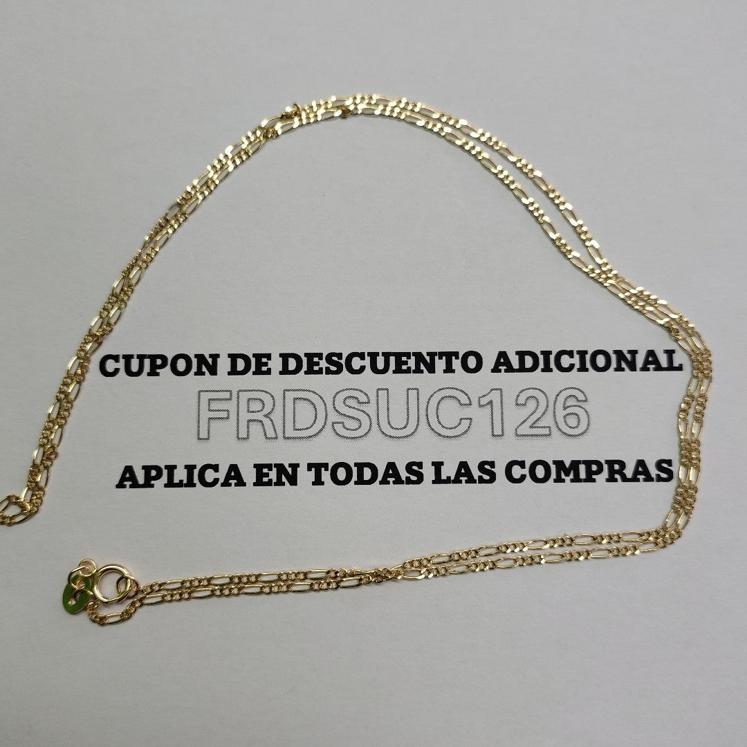 CADENAS TEJIDO 3X1 ORO 14K 55 CM 2.7 GR (NUEVO)