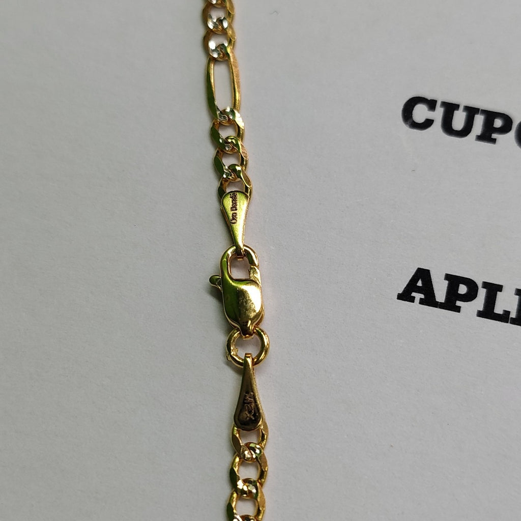 CADENAS 3X1 DIAMANTADA ORO 14K 55 CM 8.4 GR (NUEVO)