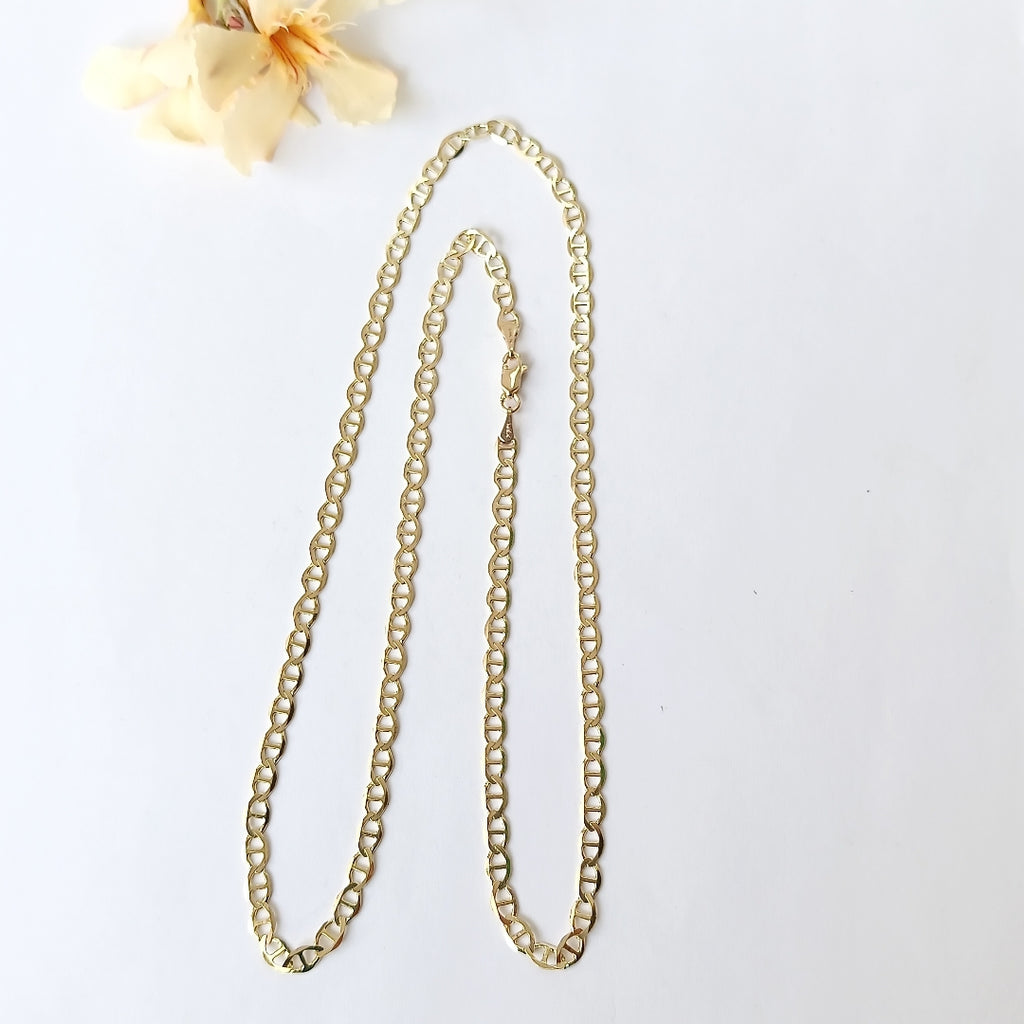 CADENAS TEJIDO MARINERA ORO 14K 55 CM 8.2 GR (NUEVO)