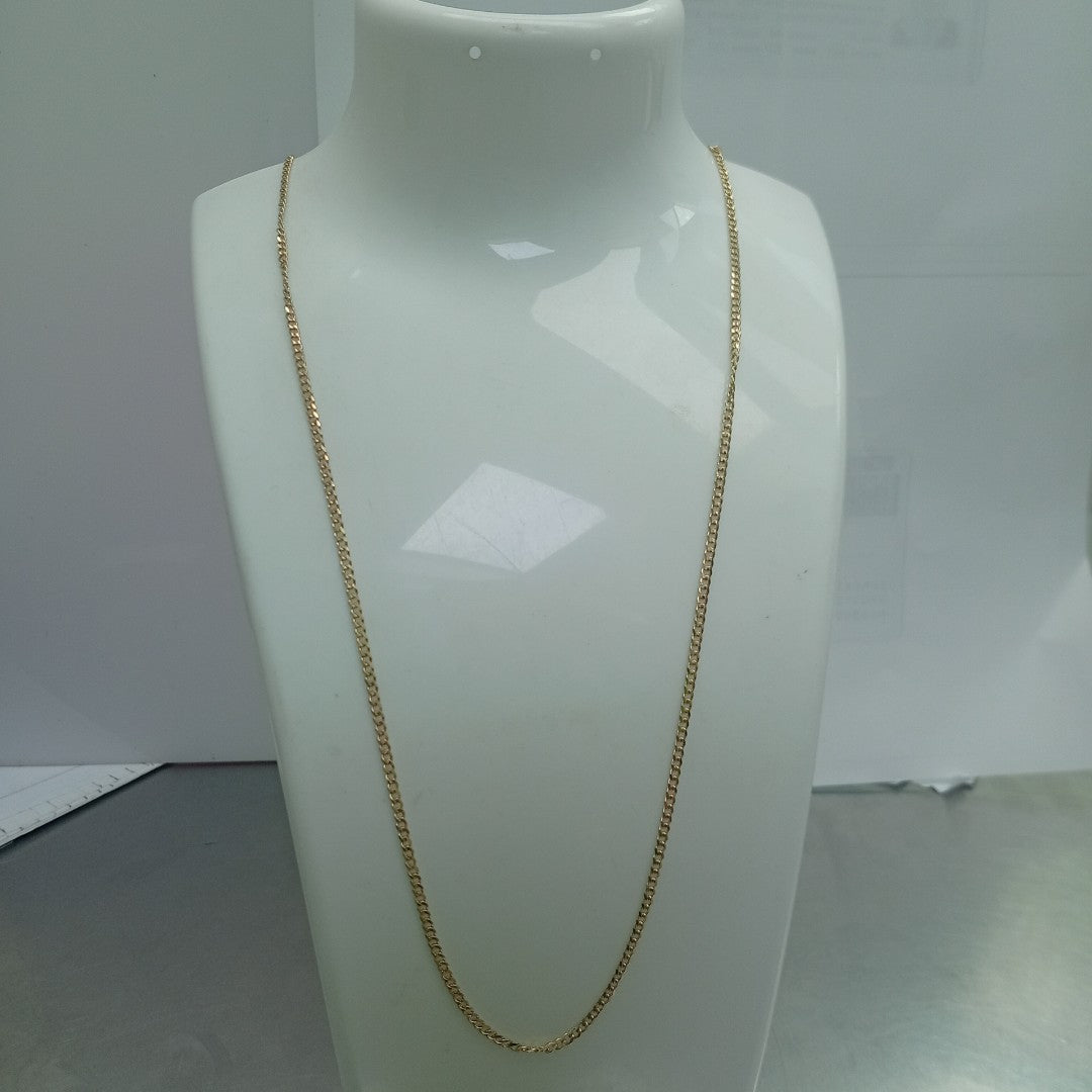 CADENAS TEJIDO BARBADA ORO 10K 55 CM 3.8 GR (NUEVO)