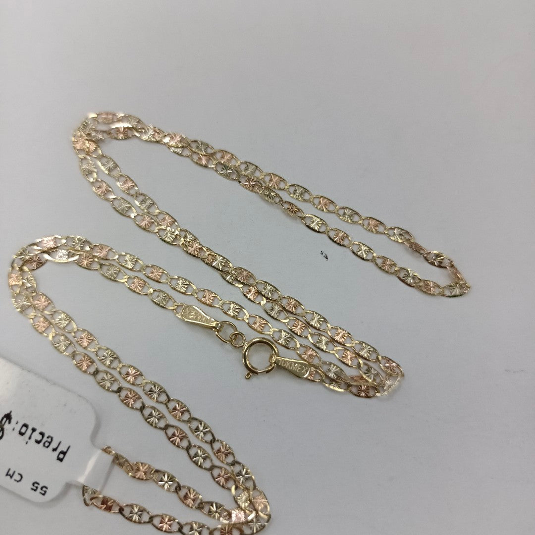CADENAS TEJIDO GUCHI ORO 10K 55 CM 2.5 GR (NUEVO)