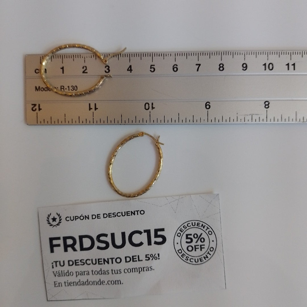ARRACADAS PAR ORO 14 K 2,60 GRMS (SEMINUEVO)
