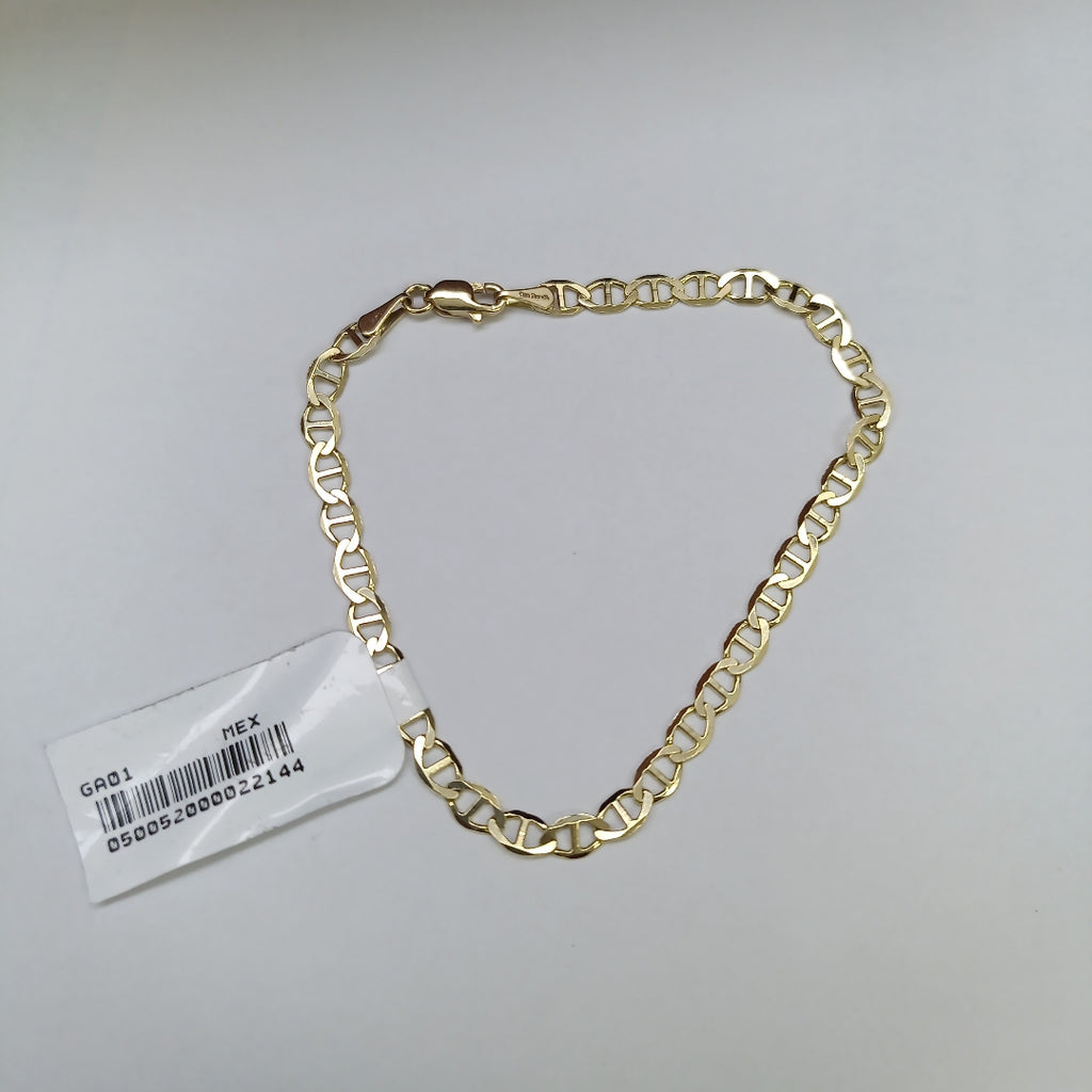 PULSERAS TEJIDO MARINERA ORO 14K 18 CM 2.9 GR (NUEVO)