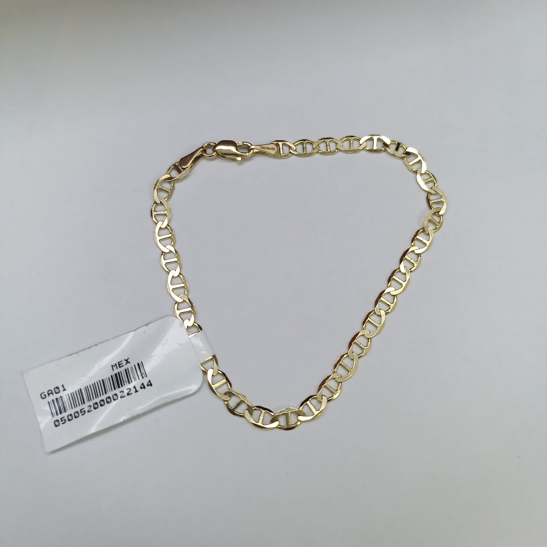 PULSERAS TEJIDO MARINERA ORO 14K 18 CM 2.9 GR (NUEVO)