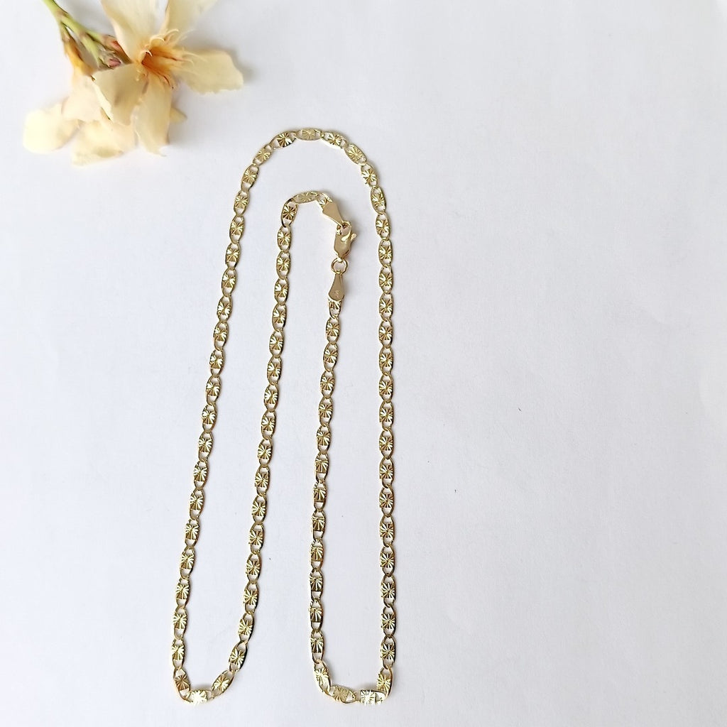 CADENAS TEJIDO GUCHI ORO 14K 55 CM 6.9 GR (NUEVO)