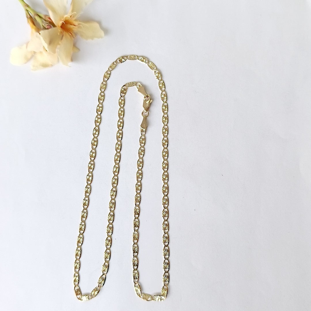 CADENAS TEJIDO GUCHI ORO 14K 55 CM 6.9 GR (NUEVO)