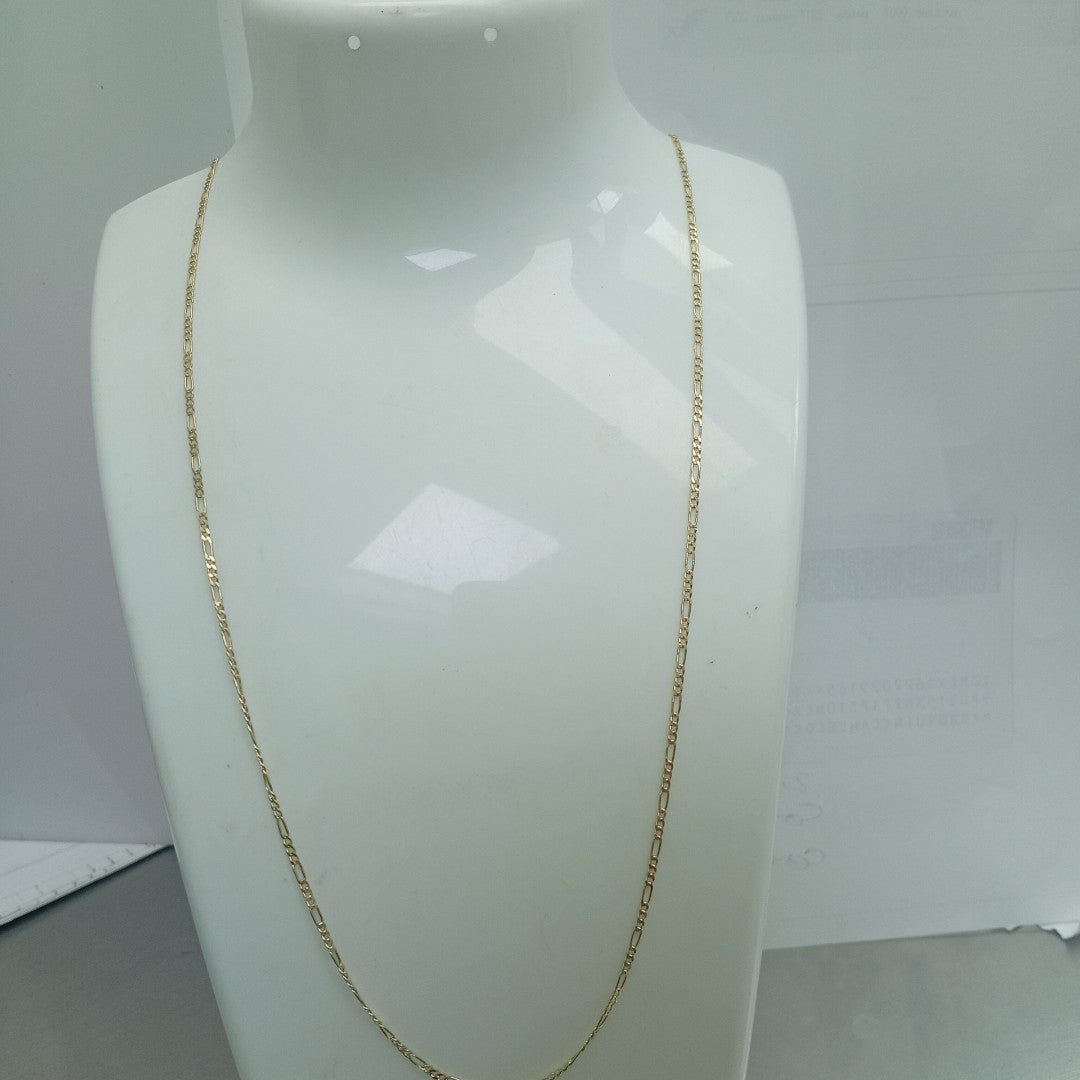 CADENAS TEJIDO 3X1 ORO 14K 55 CM 2.4 GR (NUEVO)
