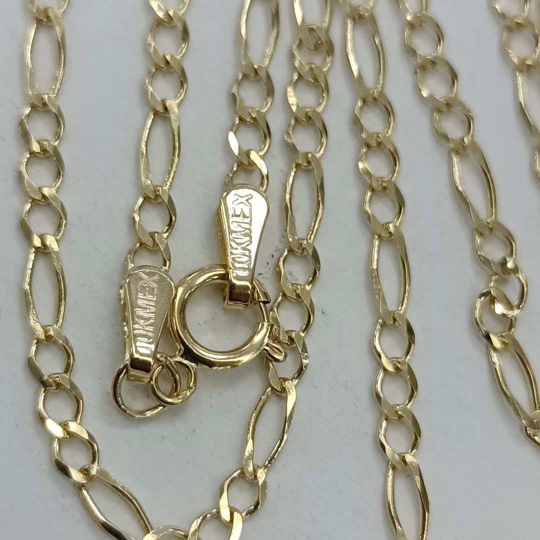 CADENAS TEJIDO 3X1 ORO 10K 50 CM 2.7 GR (NUEVO)
