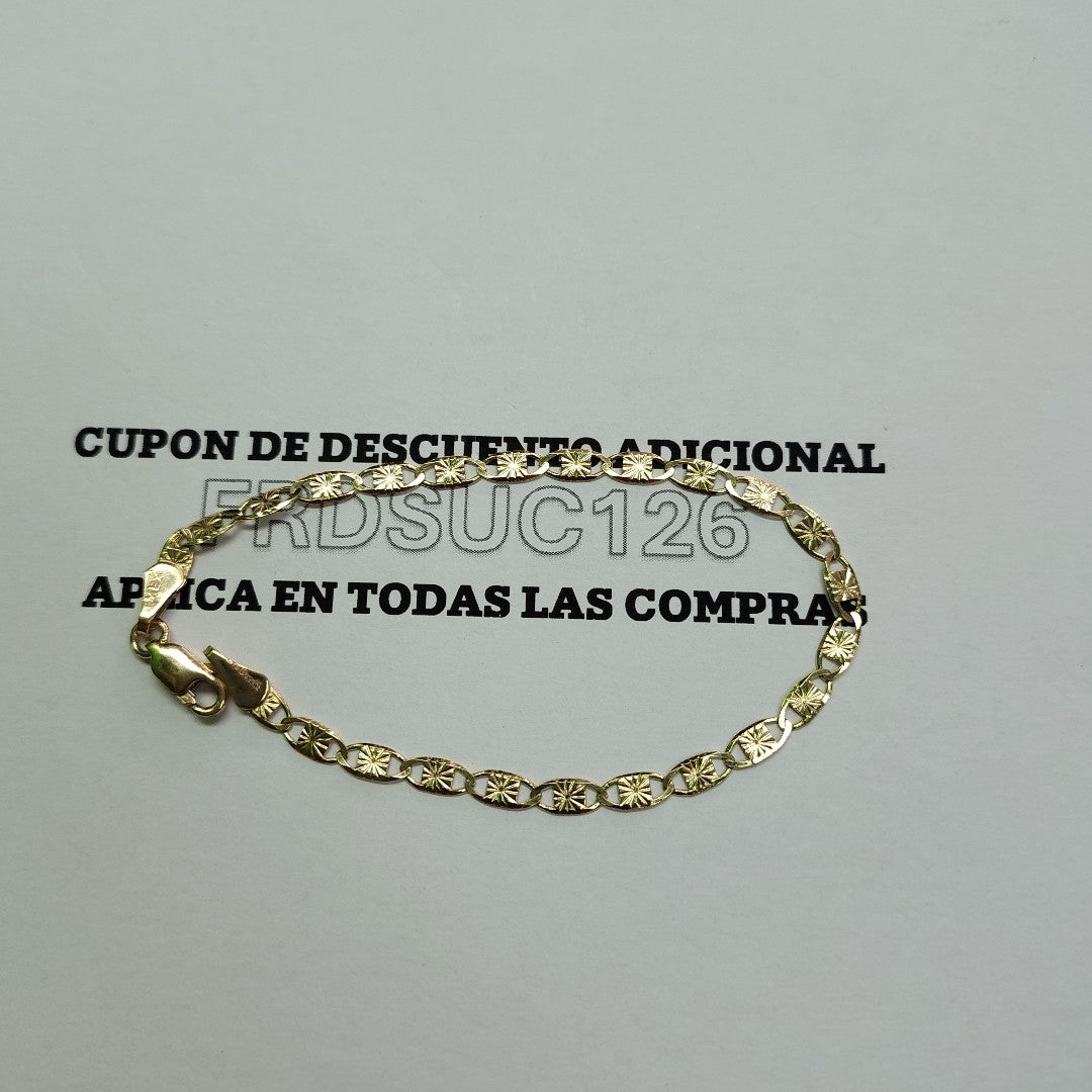 PULSERAS GUCHI ORO 14K 18 CM 2.8 GR (NUEVO)