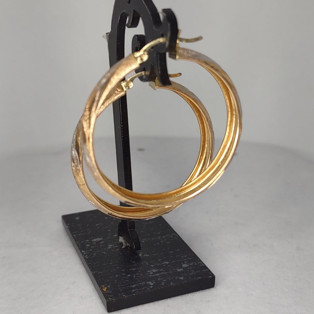 ARRACADAS PAR ORO 10 K 6.4 GRMS (SEMINUEVO)