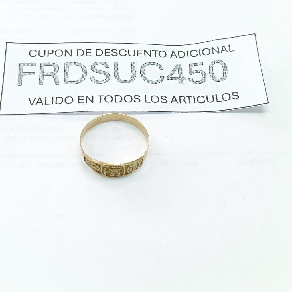 ANILLO DE GRADUACIÓN ORO 8 K 1,00 GRMS (SEMINUEVO)