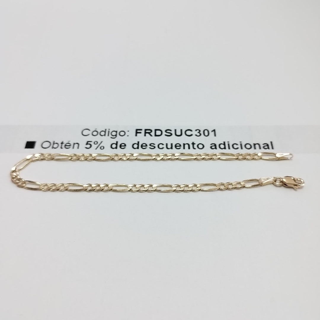 PULSERAS 3X1 ORO 14K 21 CM 3.3 GR (NUEVO)