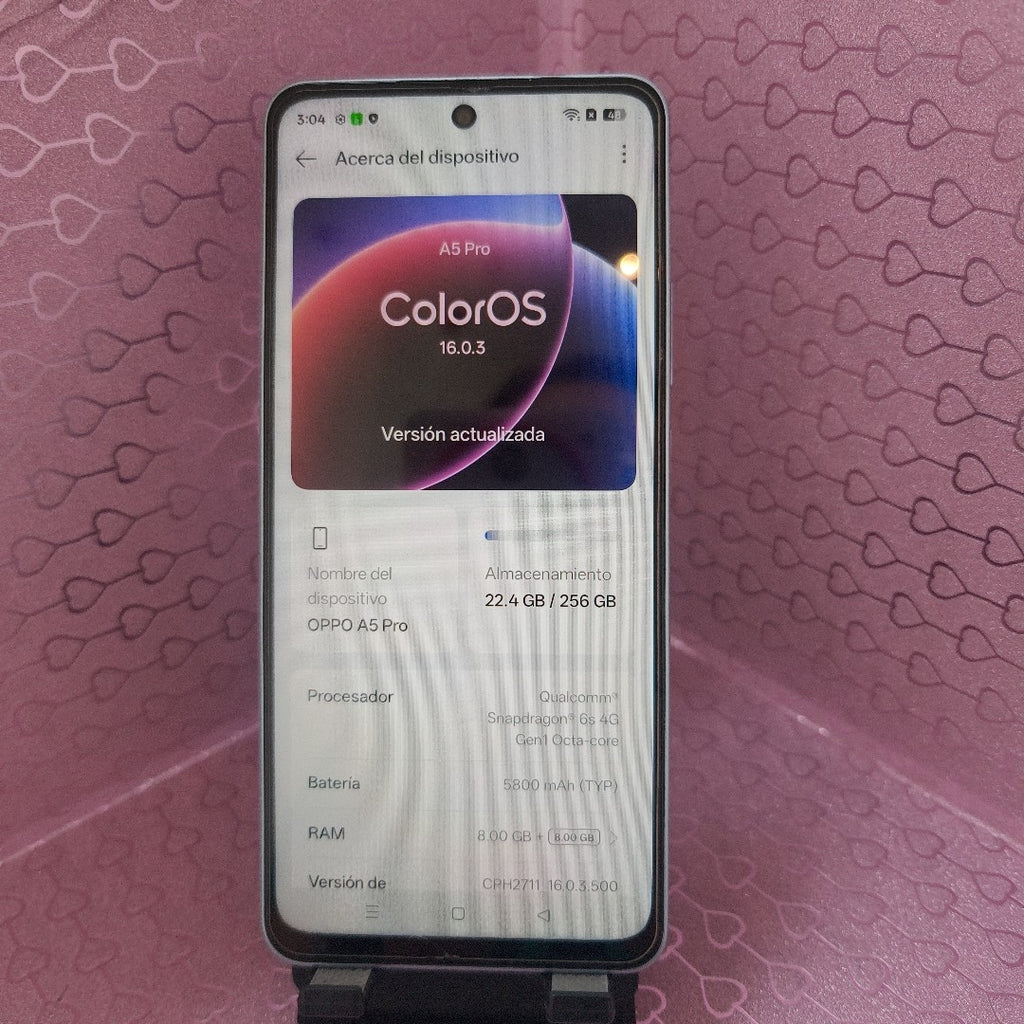 CELULAR OPPO A5 PRO CPH2711 (2025) 256 GB 8 GB RAM (SEMINUEVO)