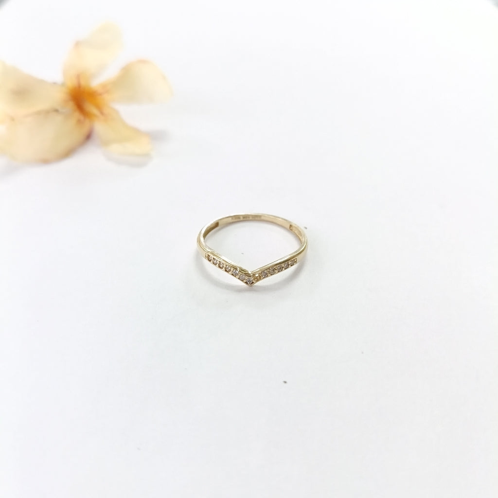 ANILLOS C/CIRCONIA ORO 10K TALLA 9 1.2 GR (NUEVO)