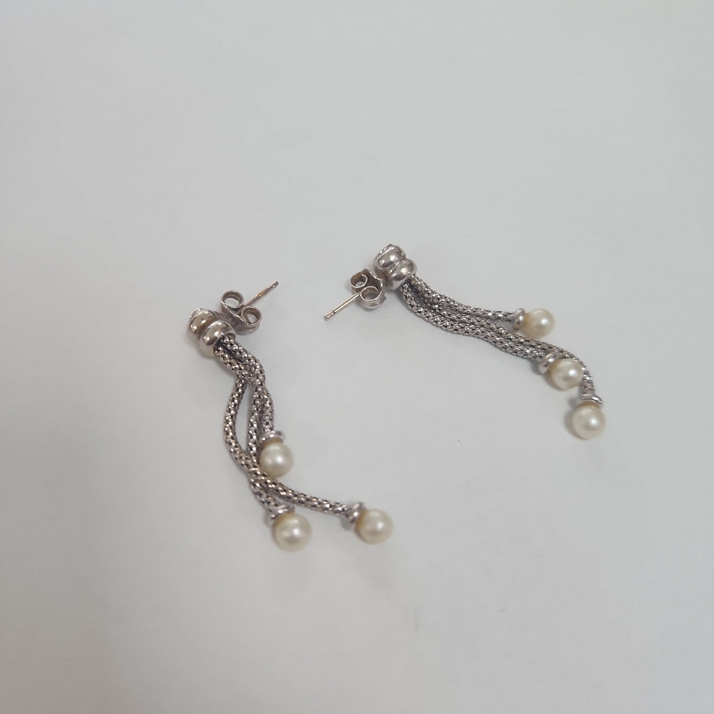 BROQUELES PAR ORO BLANCO 14 K 4.2 GRMS (SEMINUEVO)