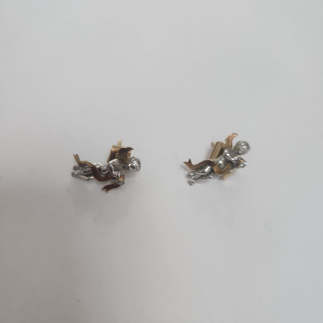 BROQUELES PAR ORO COMBINADO 14 K 4.1 GRMS (SEMINUEVO)