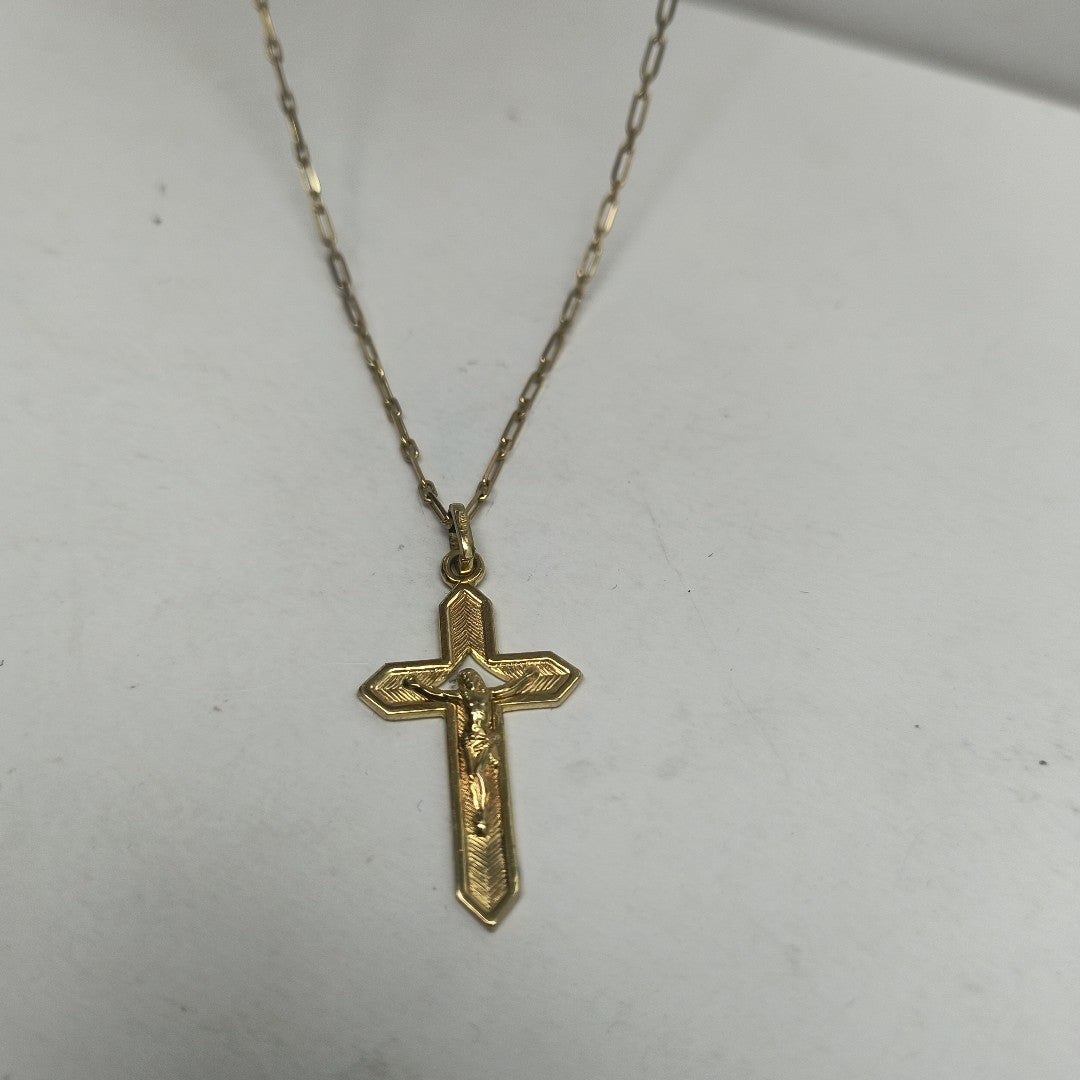 CADENA,CRUCIFIJO ORO 14 K 5,40 GRMS (SEMINUEVO)