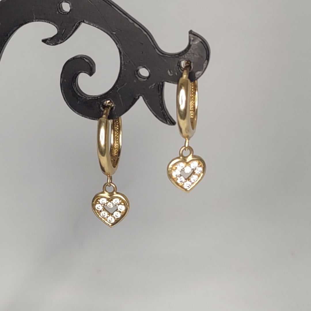 ARRACADAS PAR ORO 14 K 2 GRMS (SEMINUEVO)