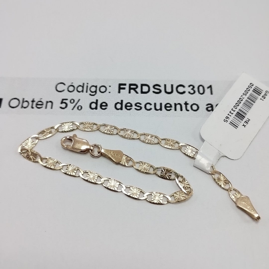 PULSERAS GUCHI ORO 14K 18 CM 2.8 GR (NUEVO)