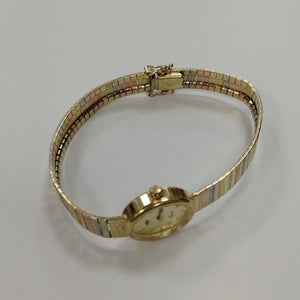 RELOJ CAJA Y PULSO ORO ORO, ORO COMBINADO 14 K 21 GRMS (SEMINUEVO)