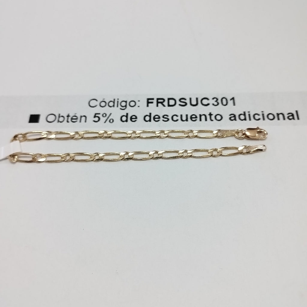PULSERAS 1X1 ORO 14K 18 CM 2.7 GR (NUEVO)