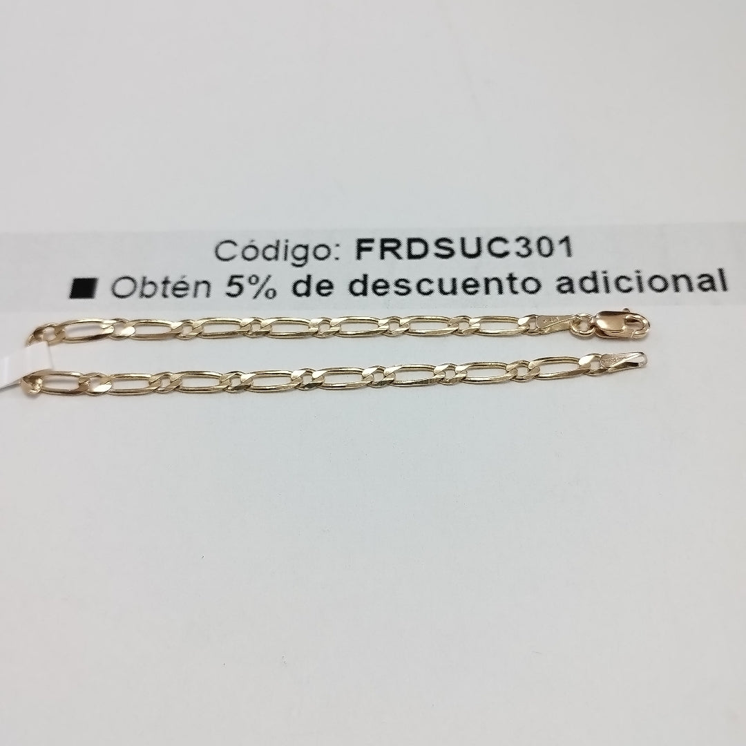 PULSERAS 1X1 ORO 14K 18 CM 2.7 GR (NUEVO)