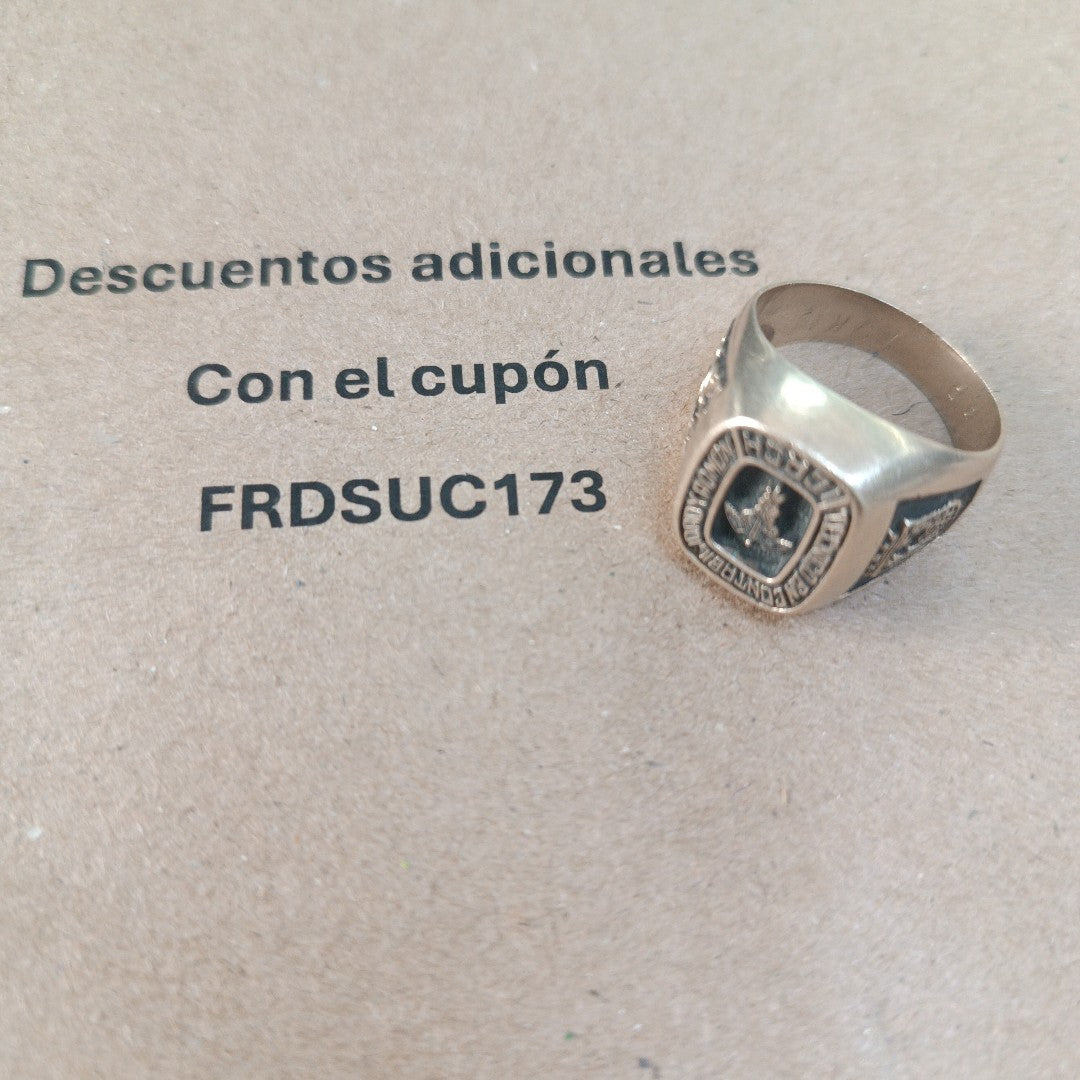 ANILLO DE GRADUACIÓN ORO 8 K 11.2 GRMS (SEMINUEVO)