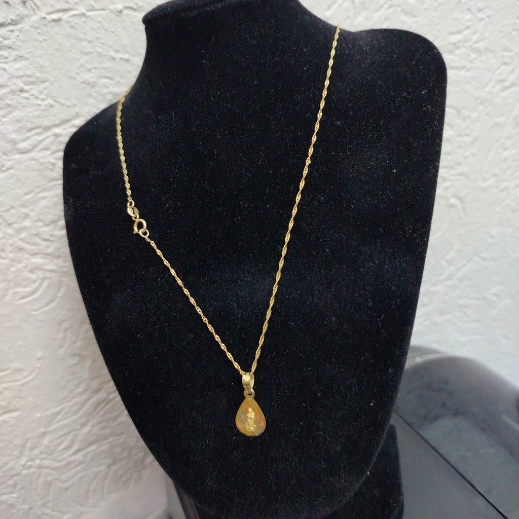 CADENA, MEDALLA RELIGIOSA ORO COMBINADO 10 K 1.6 GRMS (SEMINUEVO)