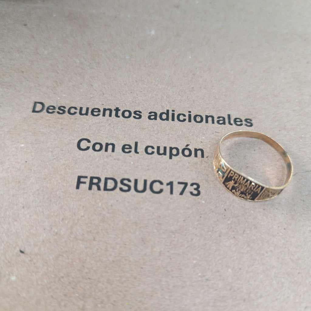 ANILLO DE GRADUACIÓN ORO 8 K 1.3 GRMS (SEMINUEVO)