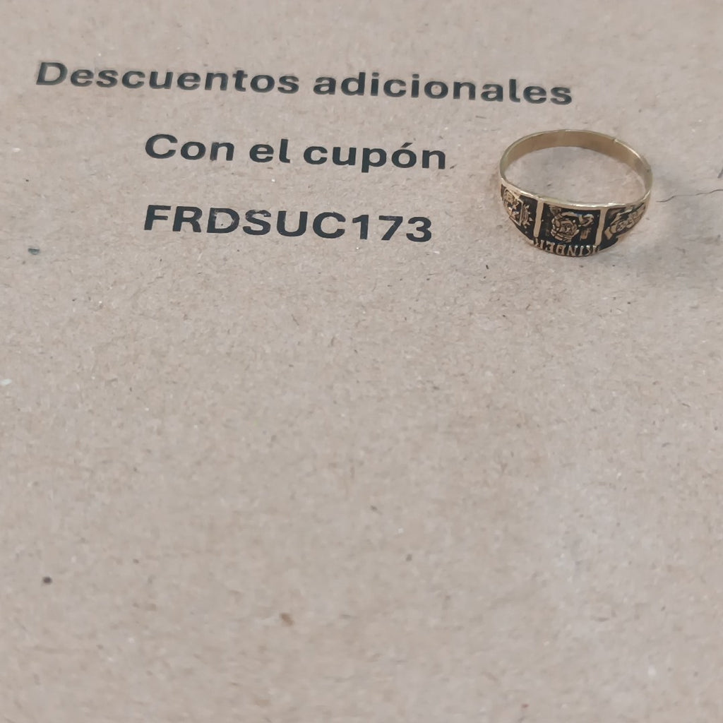 ANILLO DE GRADUACIÓN ORO 8 K 0.8 GRMS (SEMINUEVO)