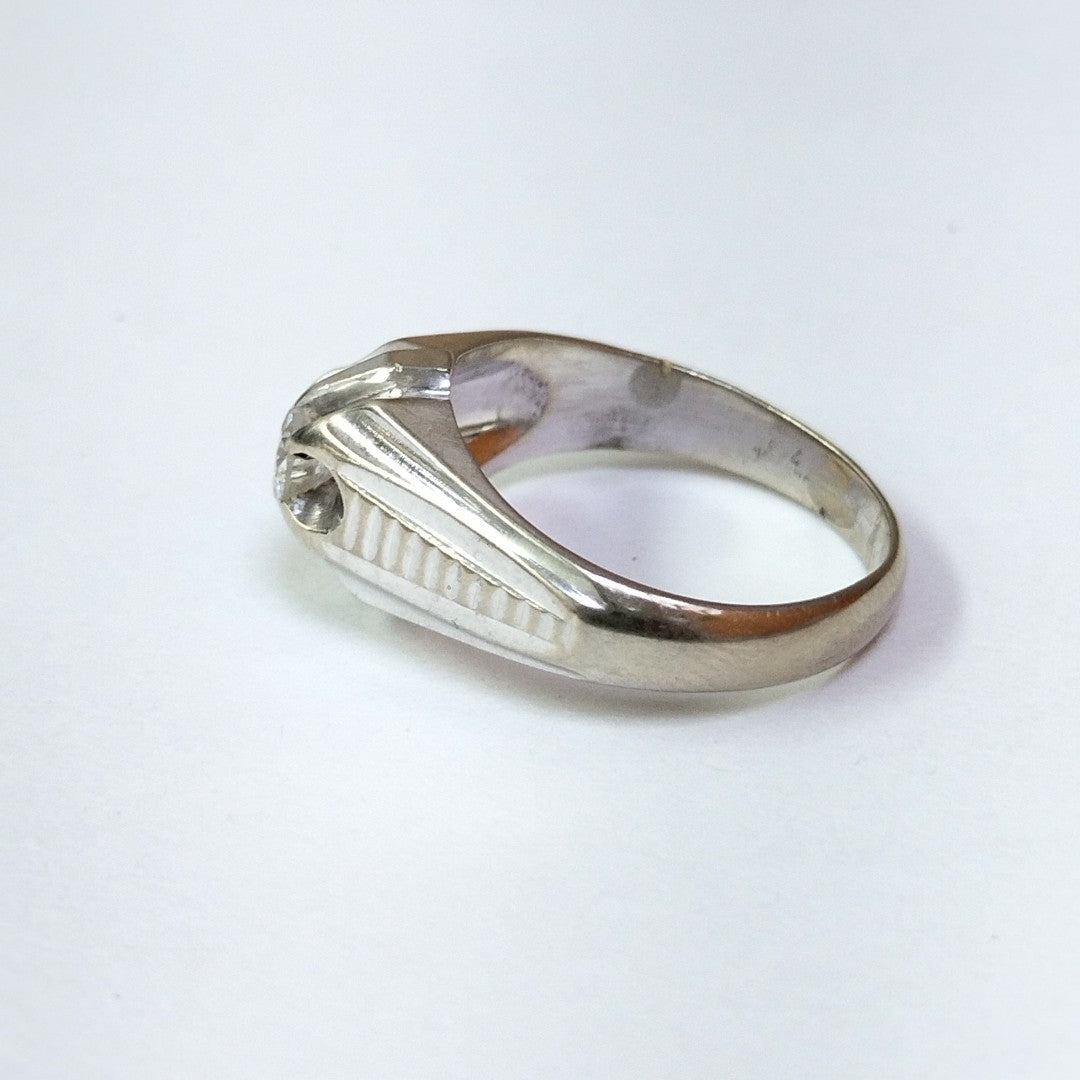 ANILLO ORO BLANCO 18 K 5.8 GRMS (SEMINUEVO)