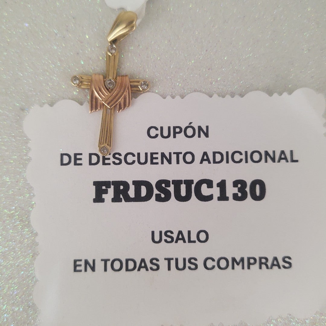 CRUZ, DIJE ORO 14 K 2.4 GRMS (SEMINUEVO)
