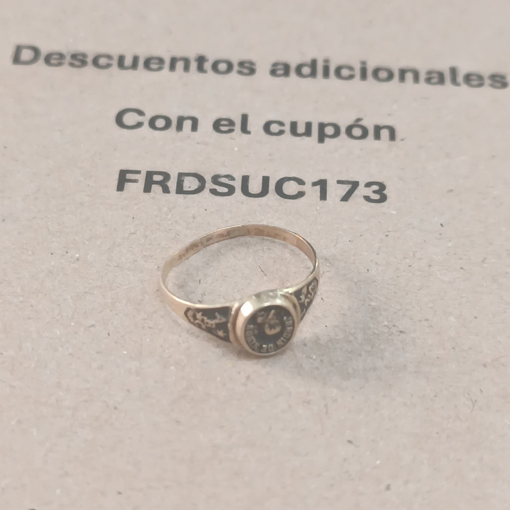 ANILLO DE GRADUACIÓN ORO 10 K 1.2 GRMS (SEMINUEVO)