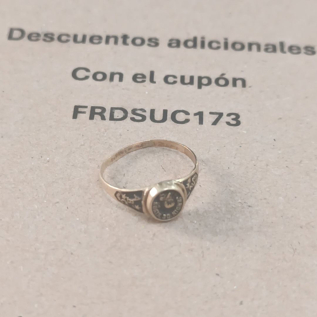 ANILLO DE GRADUACIÓN ORO 10 K 1.2 GRMS (SEMINUEVO)