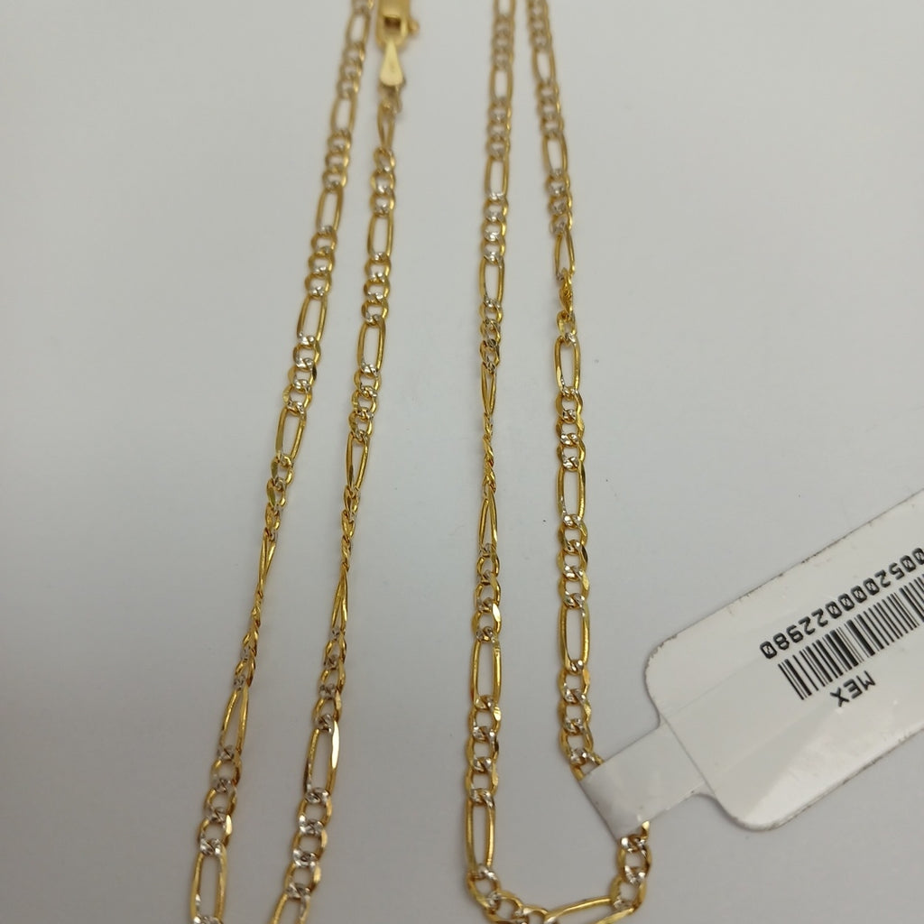 CADENAS TEJIDO 3X1 DIAMANTADA ORO 14K 55 CM 4.4 GR (NUEVO)