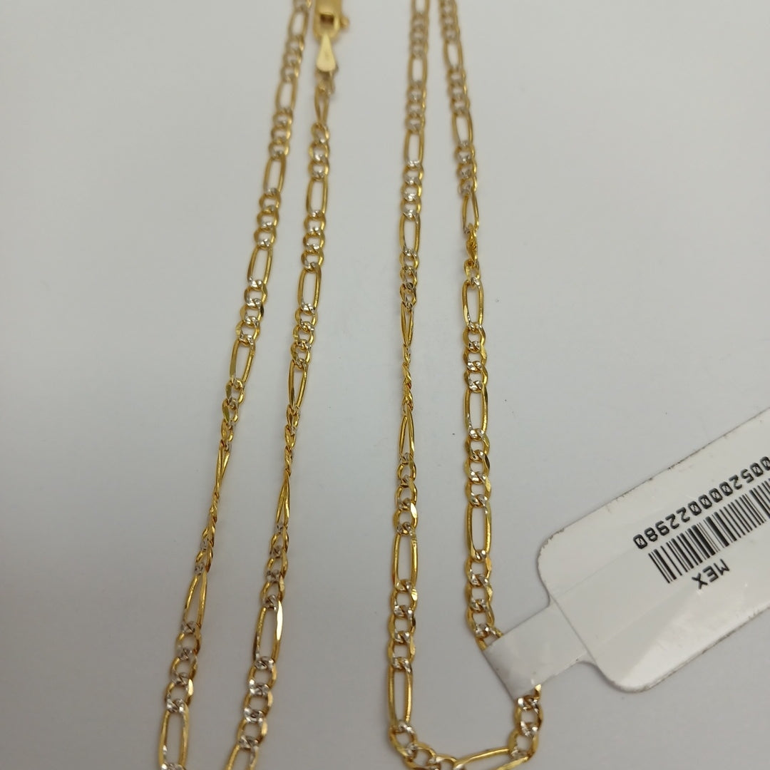 CADENAS TEJIDO 3X1 DIAMANTADA ORO 14K 55 CM 4.4 GR (NUEVO)