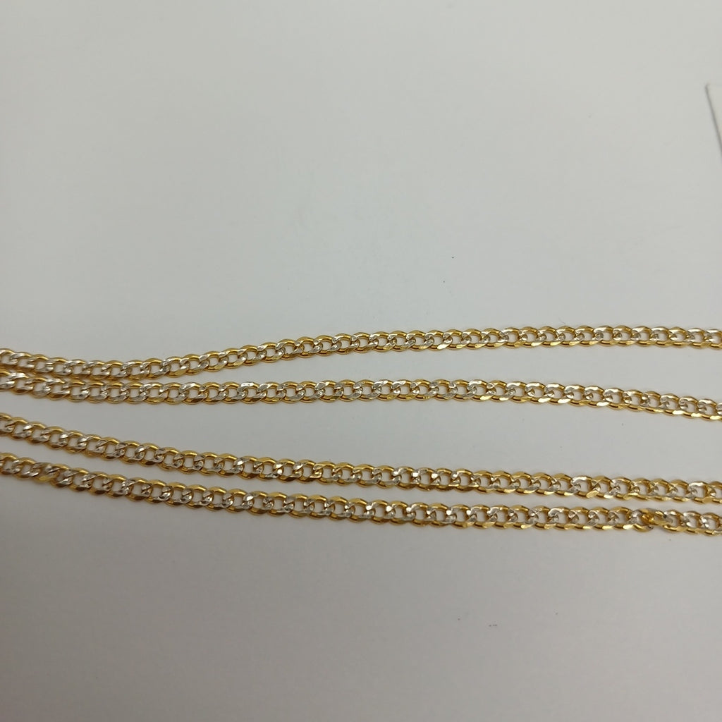 CADENAS BARBADA DIAMANTADA ORO 14K 60 CM 6.2 GR (NUEVO)