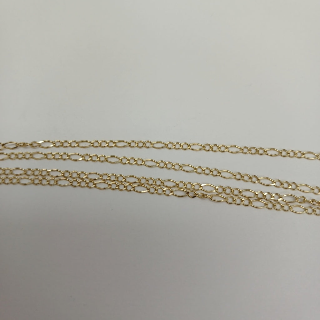 CADENAS TEJIDO ESLABONES ORO 10K 60 CM 2.4 GR (NUEVO)