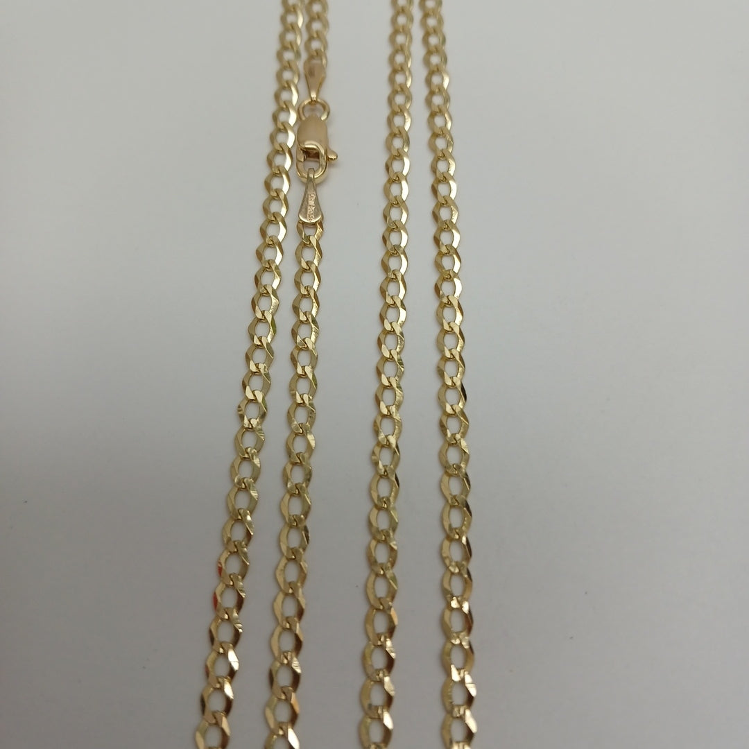 CADENAS TEJIDO BARBADA ORO 14K 60 CM 5.4 GR (NUEVO)