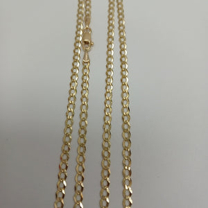 CADENAS TEJIDO BARBADA ORO 14K 60 CM 5.4 GR (NUEVO)