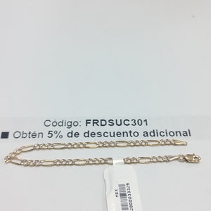 PULSERAS 3X1 DIAMANTADA ORO 14K 18 CM 3 GR (NUEVO)