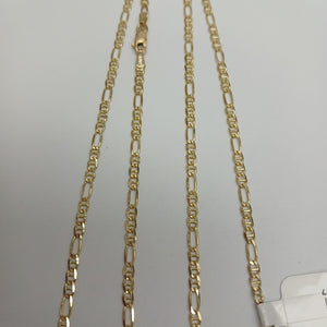 CADENAS TEJIDO FIGARO GUCHI ORO 10K 60 CM 5.4 GR (NUEVO)
